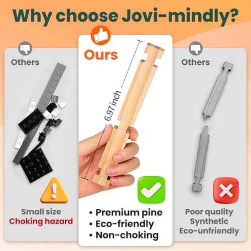 Jovi-mindly＆Notchies New 206 PCS Wooden Blocks Wooden Toys with House and Car, Preschool Learning Toys Wood Blocks Building for Kids Ages 4-8 Creative Construction Game,Birthday Toys Gifts - style: City Builder