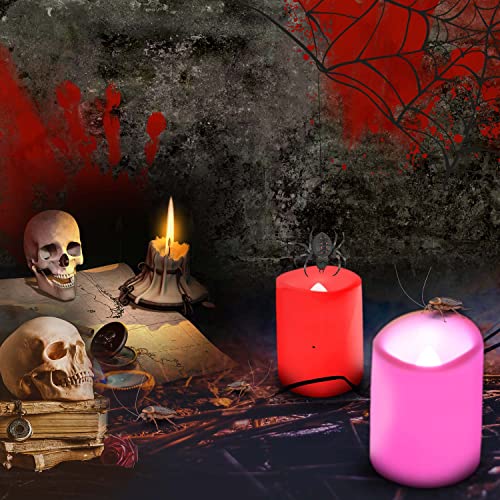 10 PCS Colored Flameless Flickering Remote Control Led Votive Tea Light Timer Candles/Color Changing Battery Operated LED Fake Candle for Outdoor Halloween Pumpkin Light Christmas Decorations - color: Color Changing Remote Votive - 10 Pack