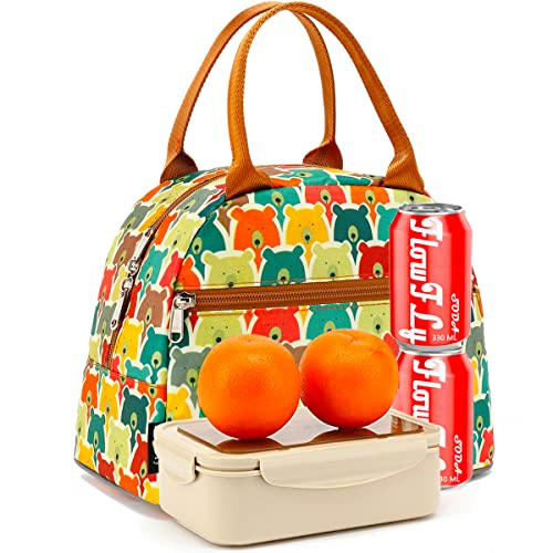 FlowFly Insulated Lunch Cooler Bag - Tote Bag Organizer for Women/Men, Bear - color: Bear