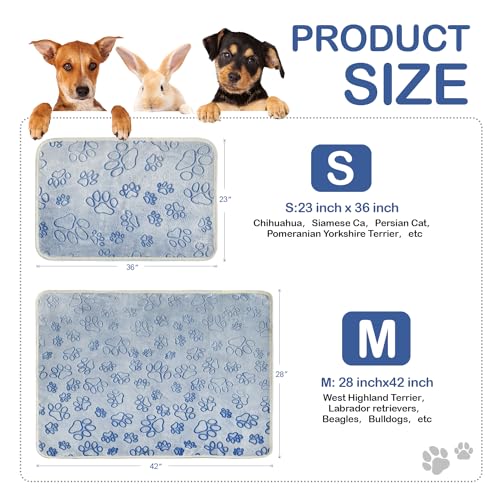 Qeils Reusable Puppy Pads, 2 Pack Washable Pee Pads for Dogs, Non Slip Wee Wee pad, Absorbent and Leakproof Training Mats for Potty, Crate, Playpen, Bed, Sofa, 23"x 36" - size: 23"x 36"(pack of 2)
