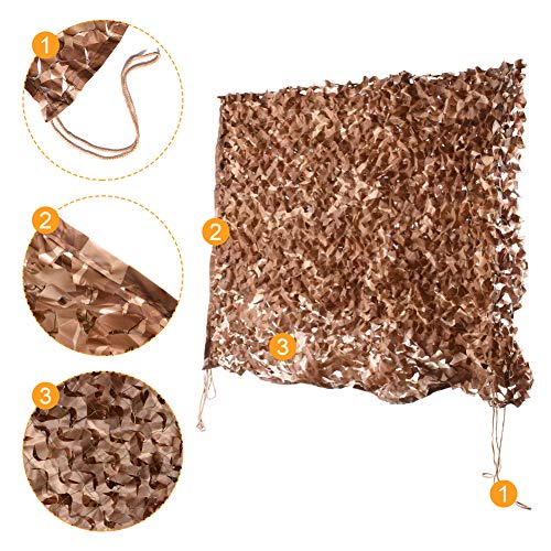 HYOUT Camo Netting Camouflage Net Bulk Roll for Hunting Blinds Ghillie Sunshade, Camping, Military Party Decoration - color: Desert Camo, size: 10x13ft(3M*4M)