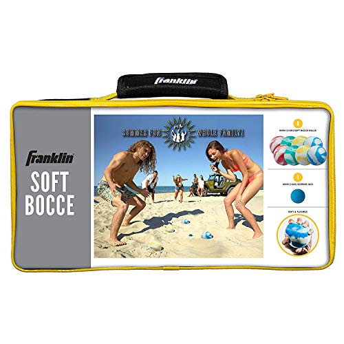 Franklin Sports Bocce Ball Set — 8 All Weather Bocce Balls and 1 Pallino — Beach, Backyard Lawn or Outdoor Party Game — Professional, American, and Starter Set Options - style: Family