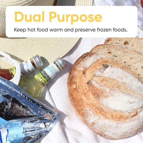 Superio Hot and Cold Insulated Bags for Food Delivery, Grocery Shopping Bags, Food Storage for Hot and Frozen Food for Travel, Disposable Cooler Bag, Reinforced Thermal Lunch Bag (5, 20" x 19") - color: 5 Pack, size: X Large (Grocery Size)
