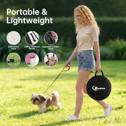 Dog Playpen,Cat Pet Puppy Pen,Portable Playpens for Dogs Indoor Outdoor Travel Camping Use,Foldable Dog Kennel Tent Crate for Rabbit Small Animals with Carrying Case (Pink, Small) - color: Pink, size: Small