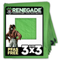 RENEGADE Industrial Tarp 3x3 ft Green – 6X Stronger, Waterproof, UV-Resistant, PFAS-Free – Heavy Duty Tarpaulin Cover for Camping, Construction, Gardening, Car & Equipment Protection - color: Green, size: 3x3