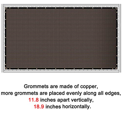 Sunnyglade 6 feet x 50 feet Privacy Screen Fence Heavy Duty Fencing Mesh Shade Net Cover for Wall Garden Yard Backyard (Brown, 6 ft X 50 ft) - color: Brown, size: 6 Ft X 50 Ft