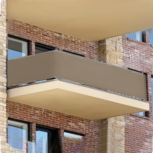 4'x25', 100% Solid Non-See-Through Privacy Fence Panel, 4ft Garden Privacy Fence, Full Privacy Protect for Balcony, Backyard,Porch, Railing and Pool, Khaki - color: Khaki, size: 4×25ft