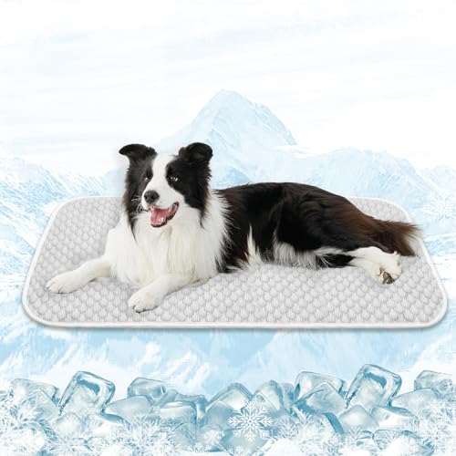 MICROCOSMOS Sleeping Pad & Pet Cooling Mat- Breathable Bubble Surface, EZ Clean. Keep Cooling for Pets, Kids and Adults in Summer.(GreyWhite, 48" x 24") - color: GreyWhite, size: 48" x 24"
