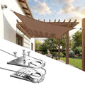 ColourTree Super Ring 8' x 12' Brown Rectangle Sun Shade Sail, Commercial Grade UPF50 Canopy, Reinforced Corners & Edges, 260 GSM Fabric Heavy Duty -5 Years Warranty (We Make Custom Size)