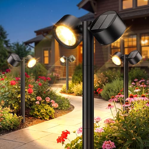 2X Brighter Solar Pathway Lights Outdoor, 150° Adjustable Dual-Head 18 LED Solar Lights Outdoor Waterproof, Up to 15 Hrs Auto On/Off Landscape Path Lights for Yard Garden Driveway Lawn, 2 Pack - size: 2 Pack