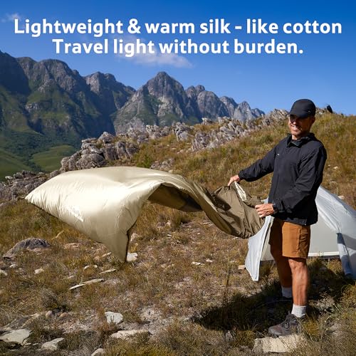 Naturehike Lightweight Compact Sleeping Bag, 59℉/32℉ Envelope Ultralight Backpacking Sleeping Bag Portable, Waterproof with Compression Sack for Cold&Warm, Camping, Traveling, Hiking - color: Brown