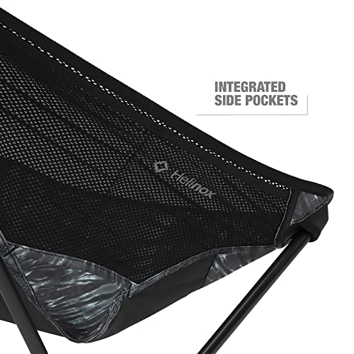 Helinox Chair Two Ultralight, High-Back, Collapsible Camping Chair, Black Tie Dye, with Pockets - color: Black Tie Dye