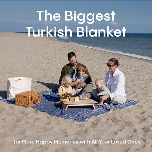 WETCAT Turkish Beach Blanket Sandproof (82"x82") 100% Turkish Cotton, Made in Turkey - Sand Free, Ultra Soft, Extra Large Throw for Picnic – Aqua - color: Aqua, size: XL Beach Blanket (82" X 82")
