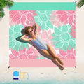 Beach Blanket 78''×110'' Suits 1-7 Adults Waterproof Sandproof Oversized Lightweight Waterproof Durable Blanket Large Picnic Mat for Beach Travel Camping Picnic Hiking - color: Flower Mix, size: 78''x110''
