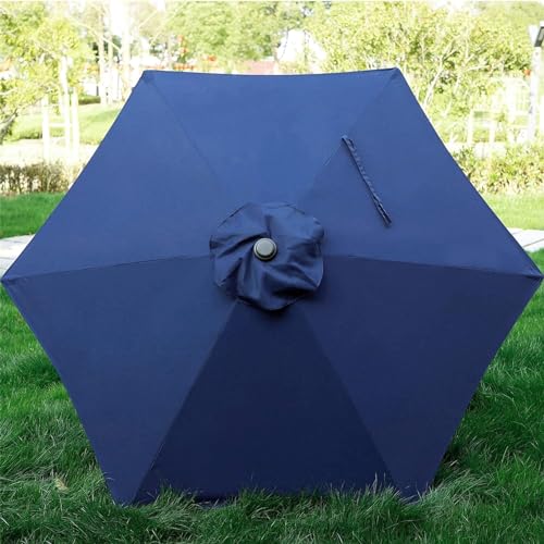 Blissun 7.5 ft Patio Umbrella, Yard Umbrella, Outdoor Market Umbrella with Push Button Tilt Crank (Navy Blue) - color: Navy Blue