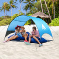 Beach Tent - Beach Shade Canopy Compact Fold (16.9x3.9″), Own Patent, 360° Ventilation, Large Side Storage Pocket, UV Protection Portable Sun Shelter for Beach (Blue, 106 * 65 * 61″) - size: 106*65*61″ without sail