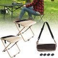 COMELY Camping Stool Folding Chair: All-Terrain Pocket Stool, 4 Anti-Sink Feet Stability, 270Lbs Capacity & 3s Setup, 600D Oxford Durable Seat. 5000 Cycle Tested for Rugged Sites Experienced Campers. - color: Khaki-2 Sets