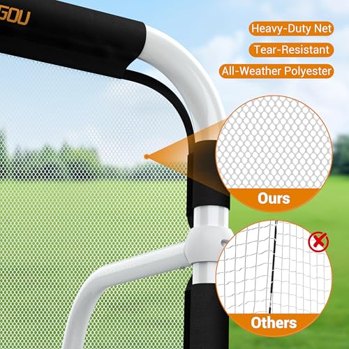 Aluminum Folding Soccer Goal with Carry Bag for Backyard, Portable 5x3 / 4x2.5 FT Mini Soccer Goals for Kids and Adults, 10-Second Set Up & Steady, Training & Team Practice - color: White, size: 4X2.5
