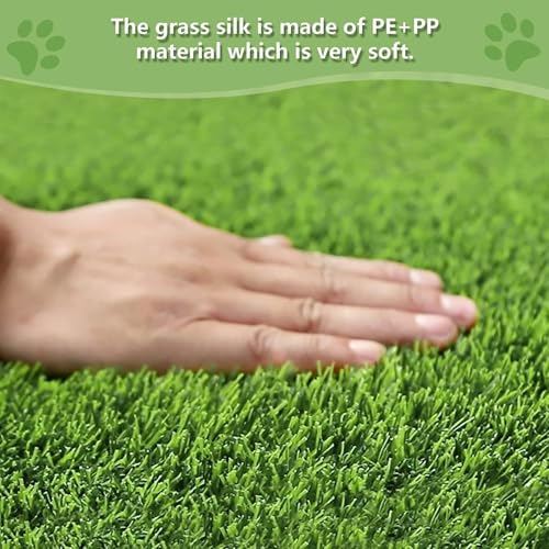 Artificial Grass for Dogs Pee Tray Fake Grass Mat for Professional Puppy Potty Trainer Replacement Dog Grass Pad for Indoor and Outdoor 29.1 x 21.1 Inch (Pack of 1)
