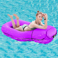 SEGOAL Pool Floats Inflatable Floating Lounger Chair Water Hammock Raft Swimming Ring Pool Float, Lightweight Single Layer Nylon Fabric No Pump Required - color: Purple