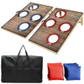 Corn Hole Toss Game for Adults 24x16 Inch Set - Portable Cornhole Board Set with Scoring Target Area, Bean Bags & Carrying Case | Family Kids Outdoor Backyard Beach Lawn Games