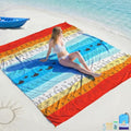 BYDOLL Beach Blanket Waterproof Sandproof Large Sand Free, 78''X81'' Oversized Sandless Lightweight Blanket Picnic Mat for Beach Travel Camping Hiking with Stakes - color: Bach Boho, size: 78"X81"