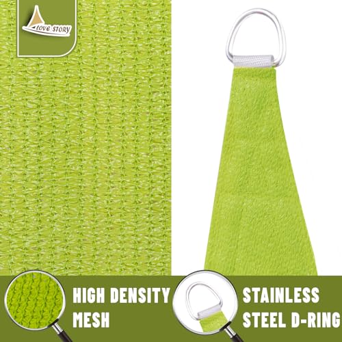 LOVE STORY 6.5' x 10' Rectangle Lemon Green Sun Shade Sail Canopy UV Block for Outdoor Patio Garden Backyard - color: Lemon Green, size: 0 6.5' x 1 0'