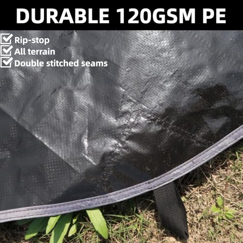 DANCHEL OUTDOOR B5PRO/B2/B2A Bell Tent Footprint, 3/4/5/6m Waterproof Round Tarp Ground Sheet for Canvas Yurt Tent Floor Protector Camping Glamping Accessories - size: 4m/13ft