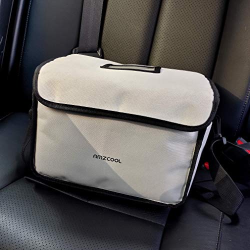 Insulated Drink Carrier - Keep Drink Cold & Food Hot, Reusable Caddy with Dividers & Clear Pocket