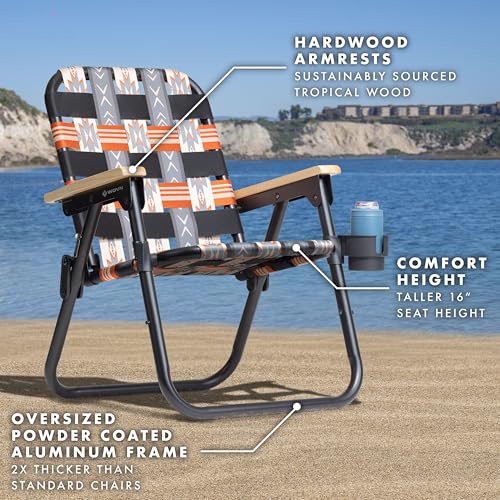 GoSports WOVN Beach Backpack Chair - 9 Styles Available - Premium Folding Camping Chair - color: Mesa