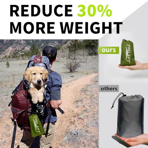 Frelaxy Tent Footprint, Waterproof Camping Tarp, Durable Tent Floor to Elevate Your Camping, Hiking, Backpacking, Hammock, Beach Experience - color: Army Green, size: 6 Person—116.5'' x 104''