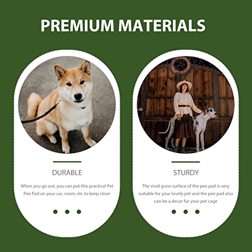 Pet Mat Doggie Pee Pads Artificial Grass Mat Artificial Grass for Dogs Dog Potty Grass Vivid Fake Grass Potty Portable Pet Pee Pad Turf Grass Cats and Dogs TPR Potty Pad - size: 58.5X46X2CM