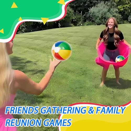 Granny Pants Yard Game, Outdoor Games for Adults, with 20 Inflatable Balls & 2 Air Pumps (Random Colors), The Ultimate Family Reunion Backyard Party Games - 4PC