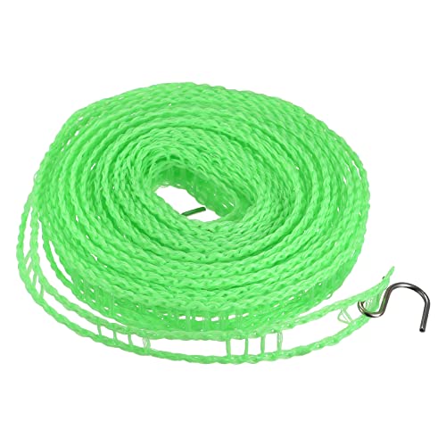 uxcell Portable Clothesline, 16.4ft Nylon Windproof Non-Slip Washing Line Rope for Courtyard Outdoor Travel Camping Laundry Drying, Green - color: Green, size: 16.4ft