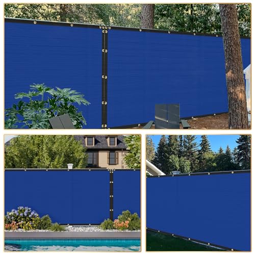 Privacy Fence Screen 6' x 2' Fencing Cover Heavy Duty Mesh Windscreen Cloth for Outdoor Garden Patio Backyard Chain Link Fence Blue - color: Blue, size: 6' x 2'
