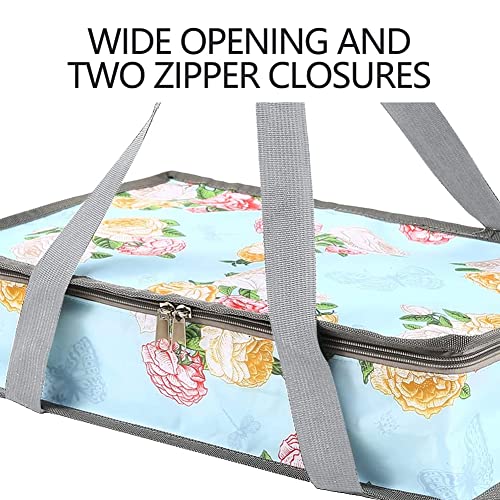 Insulated Casserole Carriers for Hot or Cold Food,Casserole Dish Bag Carrying Case,Food Carrier Warmer Container Bag for Travel Picnic.Pioneer Woman Kitchen Stuff.Fits 9"x13" Baking Dish - color: Floral#1