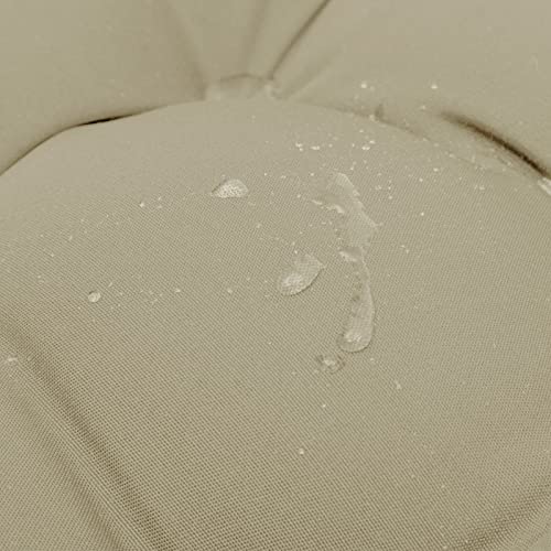 QILLOWAY Outdoor High Back Chair Cushion for Adirondack, All Weather Rocking Chair Cushions Thick Padded Replacement for Patio Furniture,Beige - color: Beige