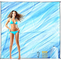 AISPARKY Beach Blanket Waterproof Sandproof Lightweight Durable Compact Sand Free Beach Mat 79”x 83” for 1-4 Adults for Festival Travel Camping Hiking Picnic Blanket (Slanting-BL&W) - color: Slanting-bl&w-ripple