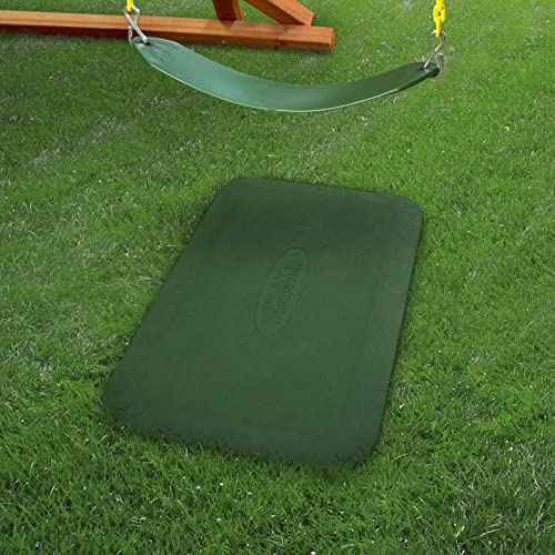 Gorilla Playsets 09-0012-PAIR-G Protective Rubber Mat For Swing Set of 2 Mats, Green - color: Green