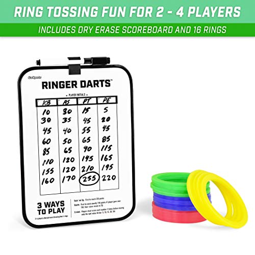 GoSports Ringer Darts Toss Game - Indoor Outdoor Hook Ring Toss Set
