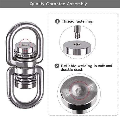 SELEWARE Bearing Swing Swivel, 360° Rotational Device Hanging Accessory for Web Tree Swing, Hammock Chair, Climbing Rope, Aerial Yoga, Kids Swing Swivel,Hold Up to 1200LB - color: Swivel Only