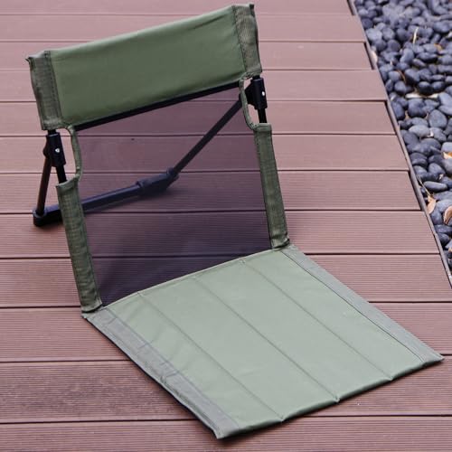 Breathable Mesh Back Folding backrest,Ultralight Aluminum Alloy Camp Seat with Ventilated Backrest, Portable Outdoor Chair for Beach, Park,Lawn,Hiking and Travel