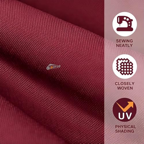 10ft Patio Umbrella Replacement Canopy 8 Ribs, Waterproof & Fade Resistant Market Umbrella Cover, Thickened Polyester Fabric for Backyard, Garden and Pool (Canopy Only) (Burgundy) - color: Burgundy