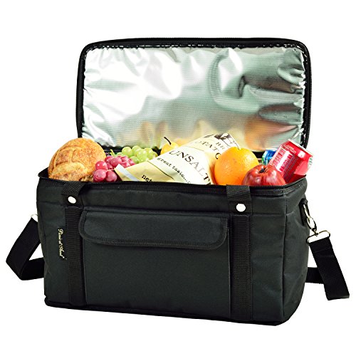 Army Licensed Black Knights 42 Can Capacity Semi Rigid Collapsible Leakproof Cooler- Designed & Quality Approved in The USA