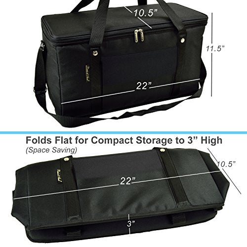 Army Licensed Black Knights 64 Can Capacity Semi Rigid Collapsible Leakproof Cooler- Designed & Quality Approved in The US