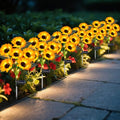 Sunflower Solar Lights Outdoor Decor, 6 Pack Solar Garden Decor Waterproof Solar Sunflower Outdoor Lights for Garden Patio,Flower Bed, Pathway, Gift for Women, Mom, Grandma (6 Pack) - style: Sunflower-6 Pack