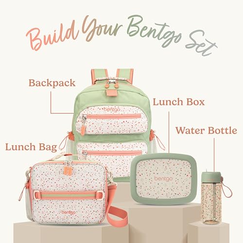 Bentgo Kids 5-Compartment Leak-Proof Bento-Style Lunch Box (Whimsy & Wonder Collection) - Ideal for Ages 3-7, Drop-Proof & Durable, Dishwasher Safe, & PFAS & BPA-Free Materials (Geo Speckle) - color: Geo Speckle