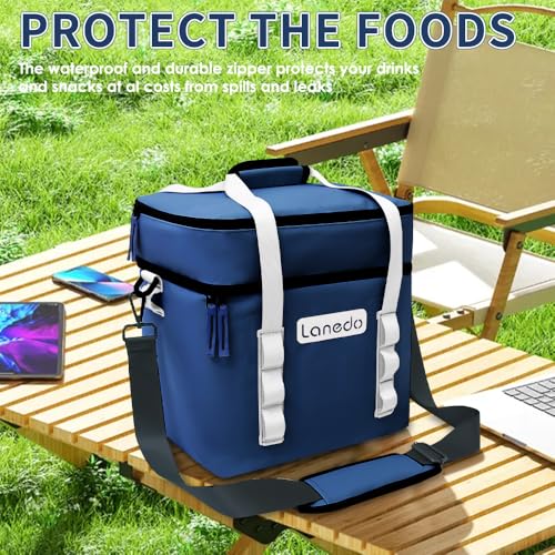 Lisa Lunch Soft Cooler 20/36 Can, Insulated Bag Portable Ice Chest Box for Lunch, Beach, Drink, Beverage, Travel, Camping, Picnic, Car, Trips, Cooler Leak-Proof - color: 20 Can blue