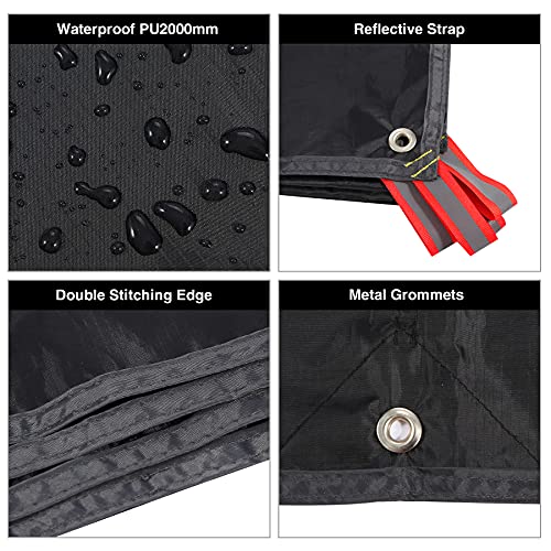 REDCAMP Ultralight Tent Footprint - 95" x116'', 4 in 1 Multifunctional Waterproof Camping Tent Tarp for Camping, Hiking and Survival Gear, Lightweight and Compact