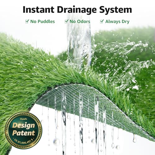 Fake Grass for Dogs - Artificial Pee Grass for Dog Potty Tray Training Pet Turf - Indoor and Outdoor Mat for Pet Training with Drainage Hole (39.4" X 19.7") - size: 39.4" X 19.7"